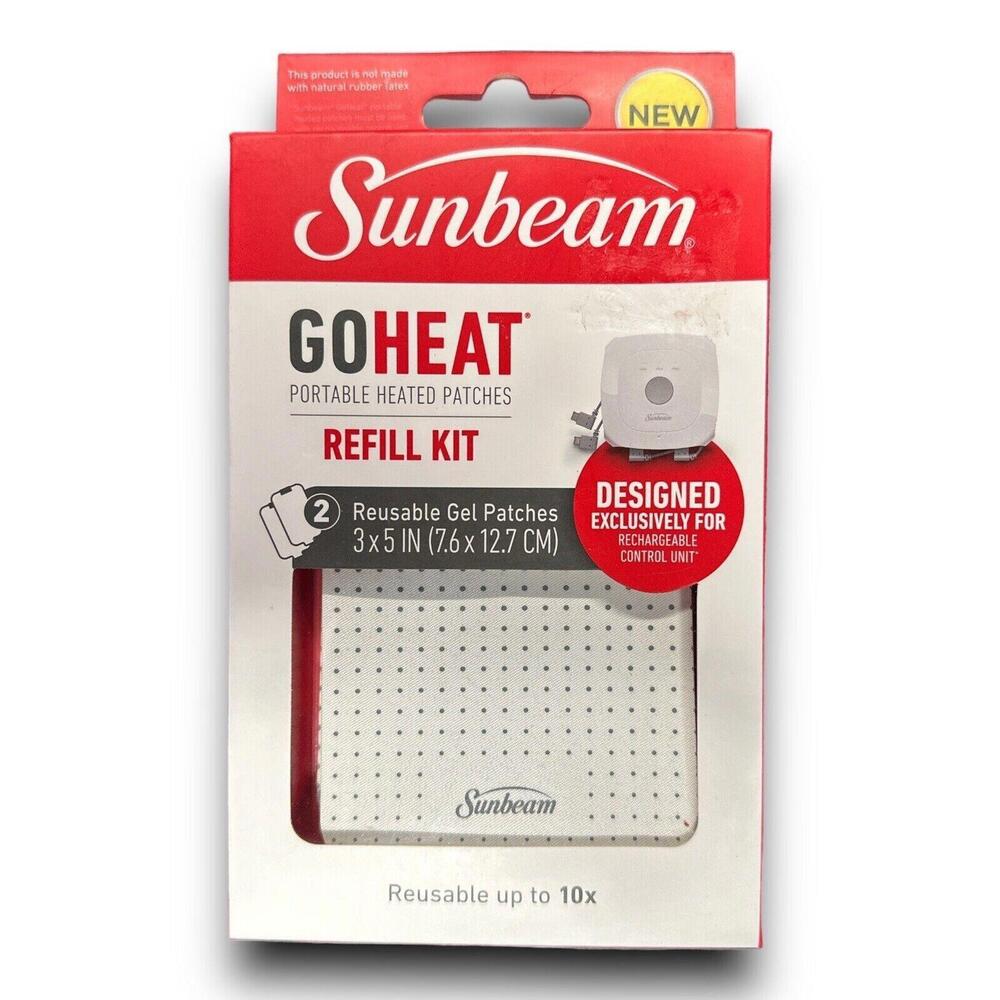 2 Sunbeam GoHeat‎ Portable Heated Refill Kit w/ 2 Reusable Gel Patches 4 Patches